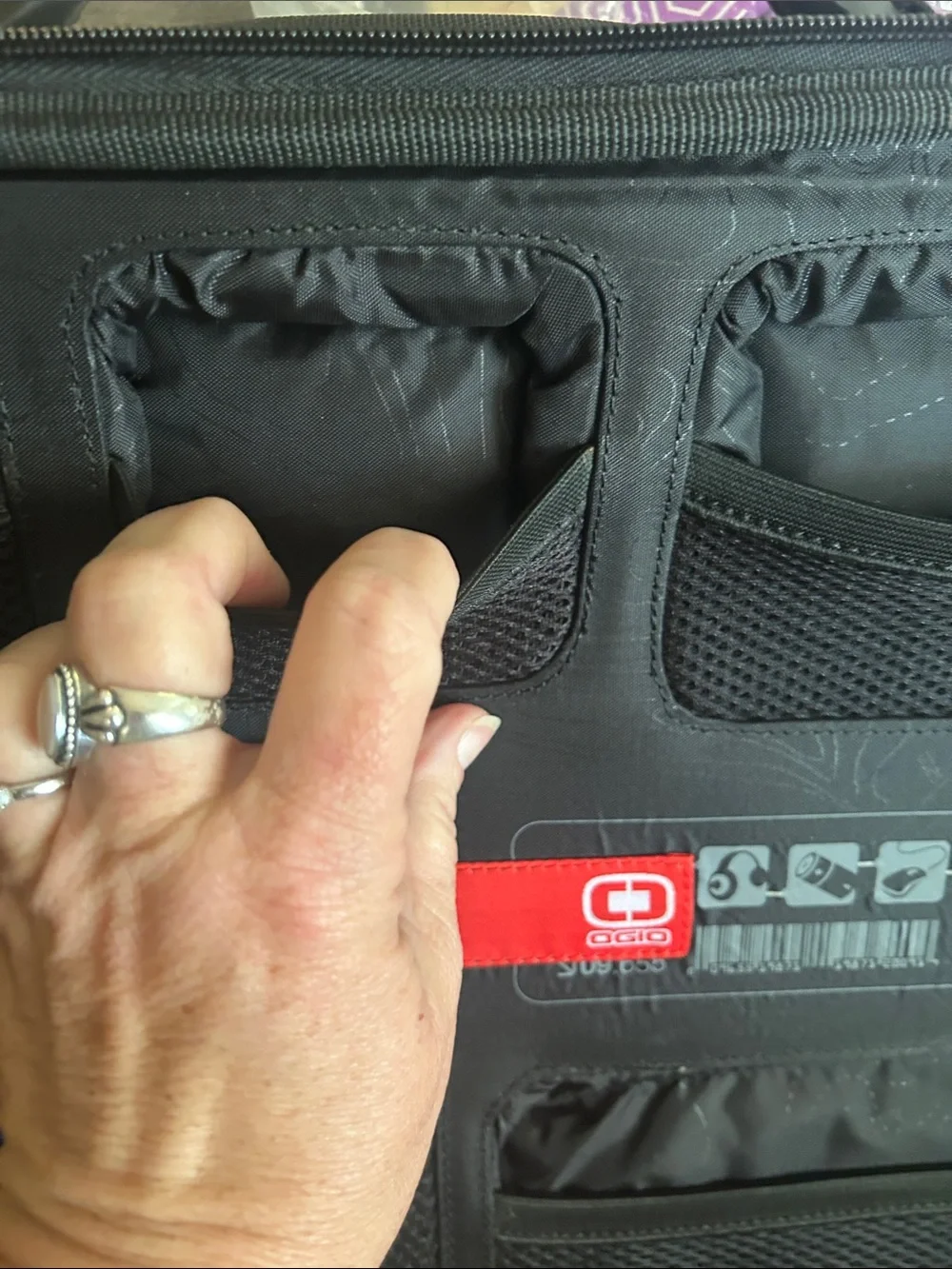OGIO Black Laptop Messenger Bag with Front Zip Pocket